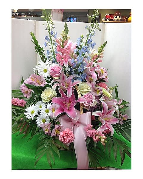 Pastel Wicker Basket