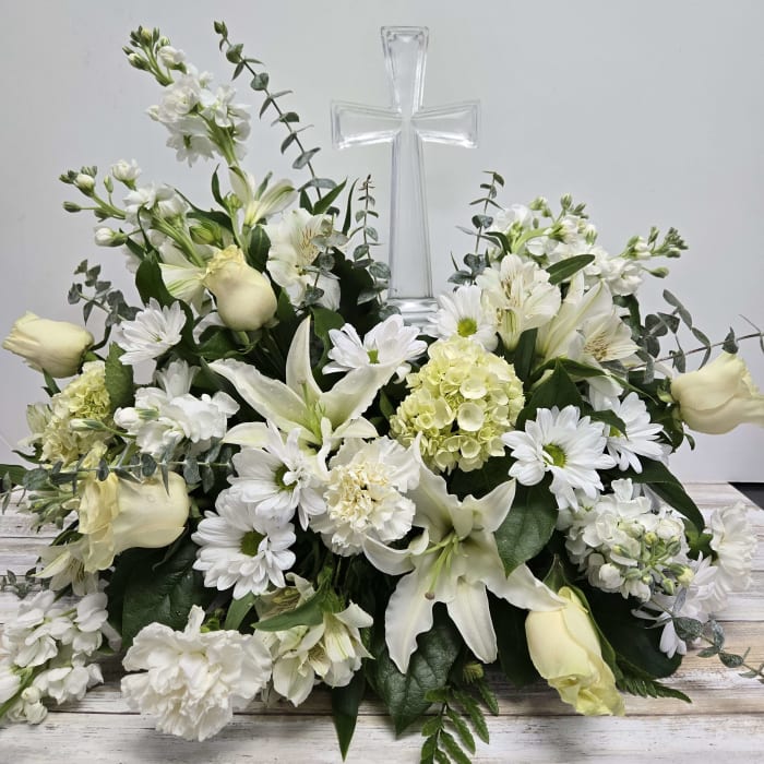 Crystal 10in Cross Arrangement