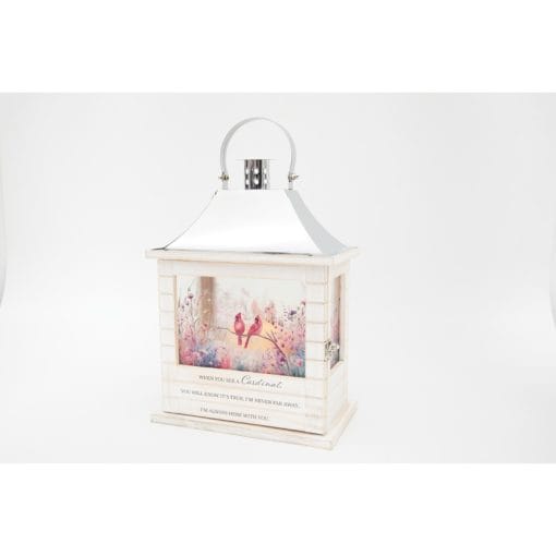 Cardinal Wooden Slat Lantern