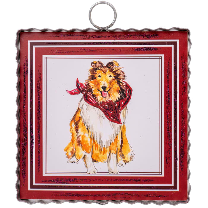 Mini Collie Dog Print