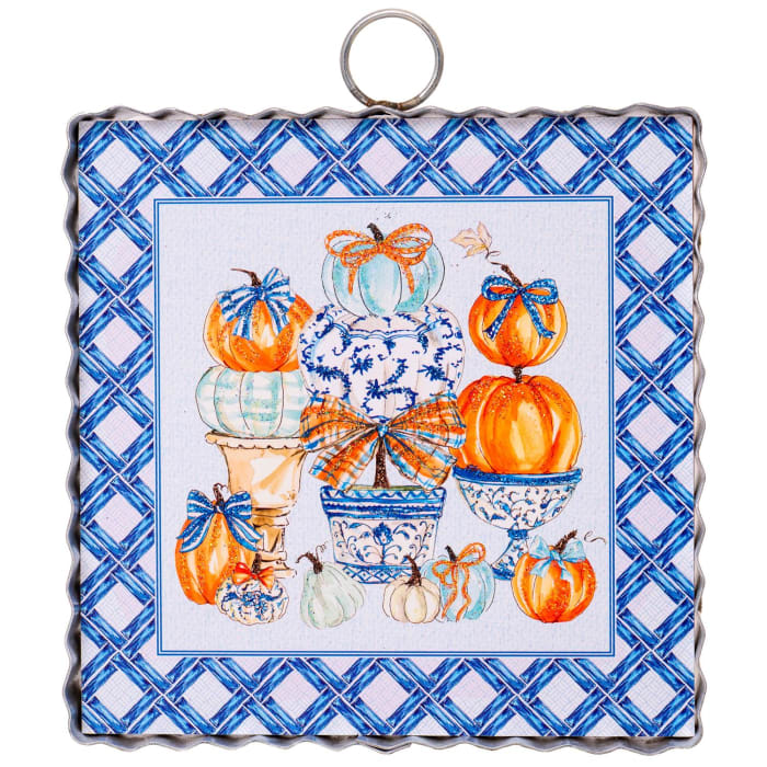 Mini Gallery Blue Pumpkin Topiary