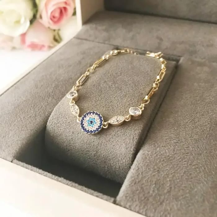 Radiant Eye Gold Charm Bracelet