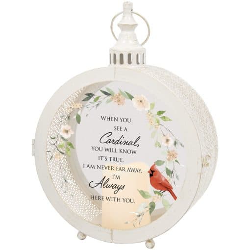 Cardinals Appear – Round Lantern