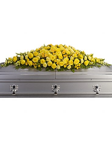 GOLDEN GARDEN CASKET SPRAY