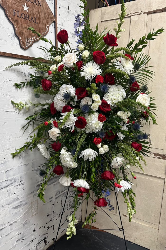 Patriotic Tribute Standing Spray