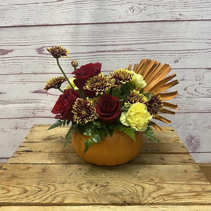 Gobble Till You Wobble Fresh Floral Centerpiece