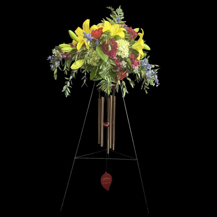 Colorful Windchime Sympathy Spray