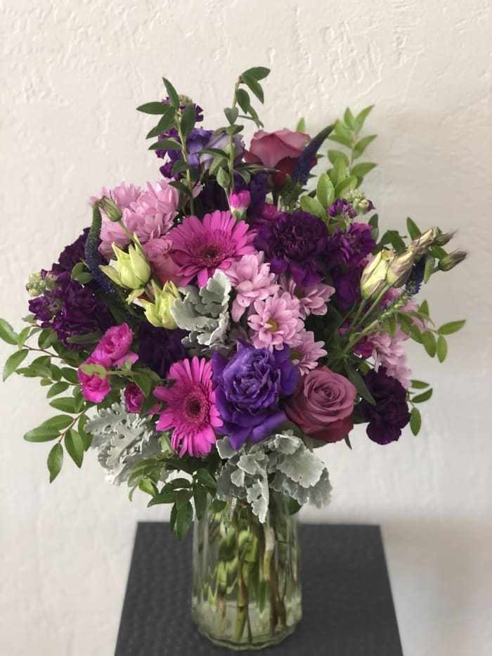 Purple pallet bouquet
