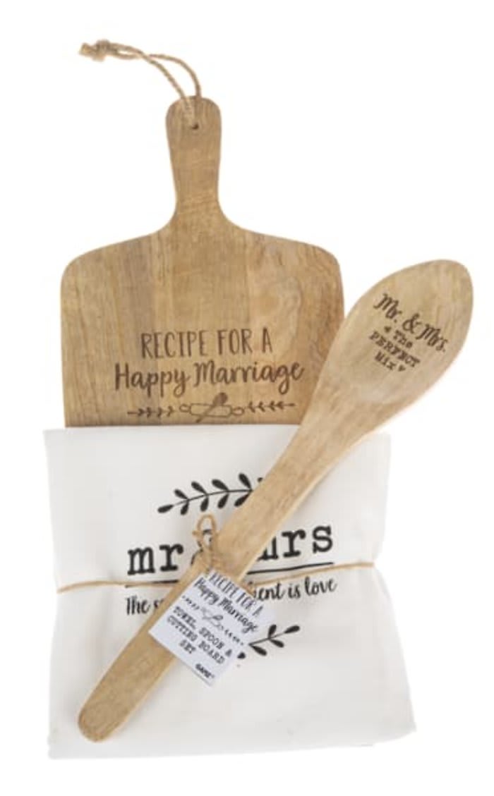 Recipe for Happy Marriage - Board, Towel & Spoon Set