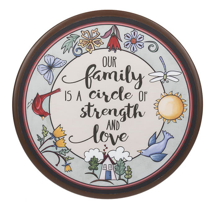 Our family is a circle of strength and love-Turntable centerpiec