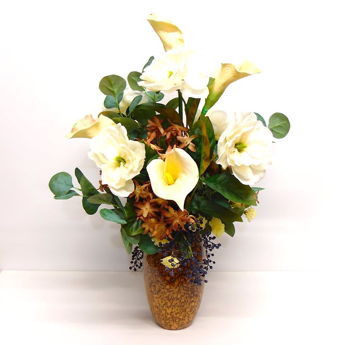 Earthy Elegance Silk Vase Arrangement