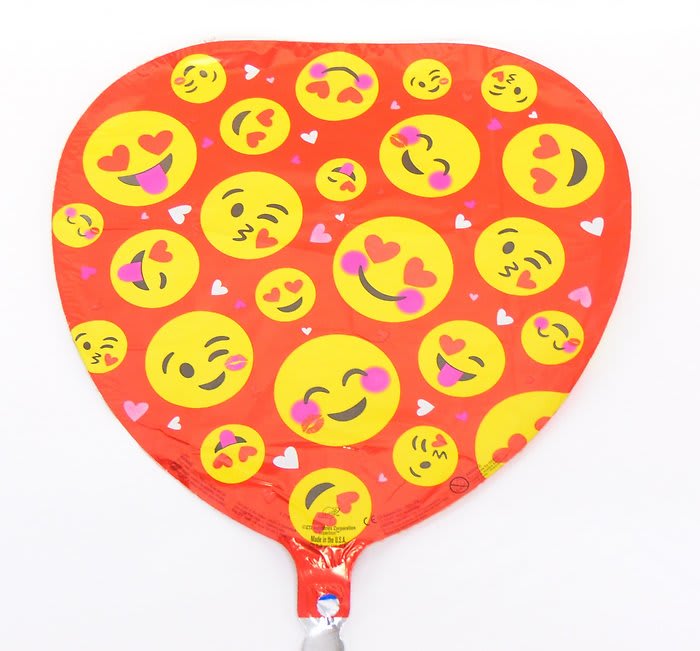 Emoji Heart Mylar Balloom