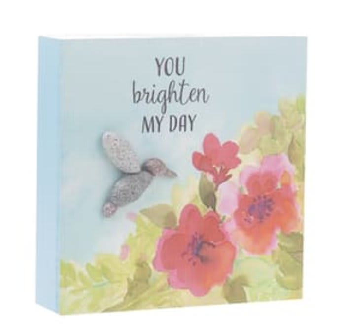 You Brighten My Day-Pebble Art Plaque