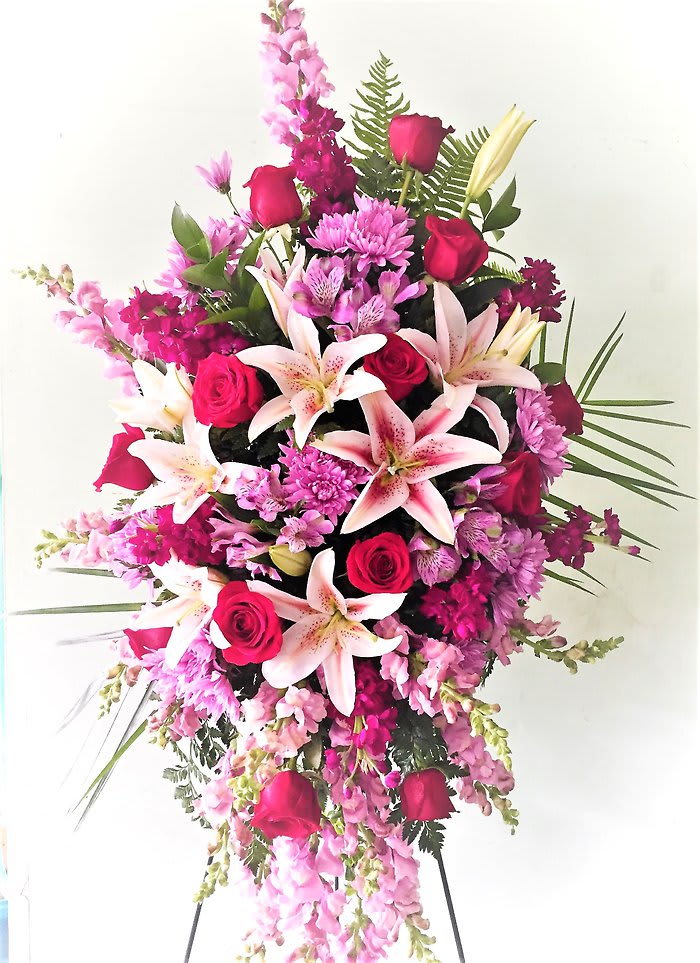 Stargazer & Rose Expressions Standing Spray