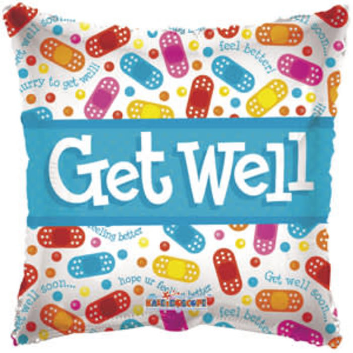 Get Well Band-aids Mylar Balloon