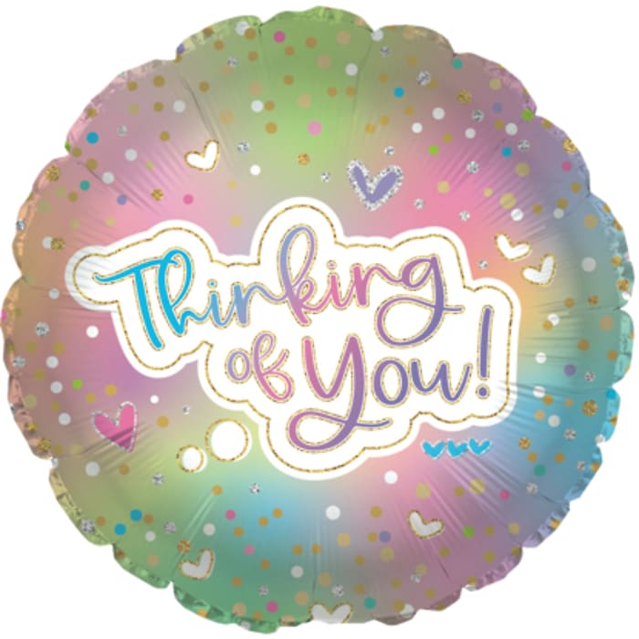 Thinking of You Iridescent Mylar Balloon