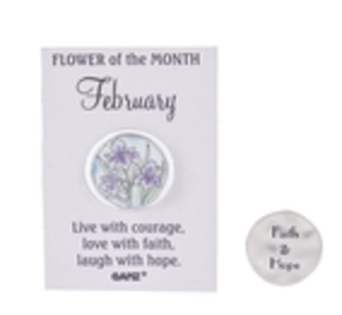 February Flower of Month Token