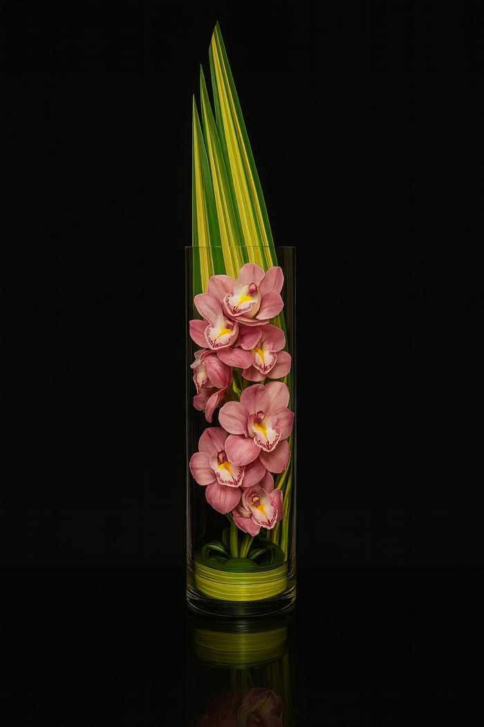 Cymbidium in Glass