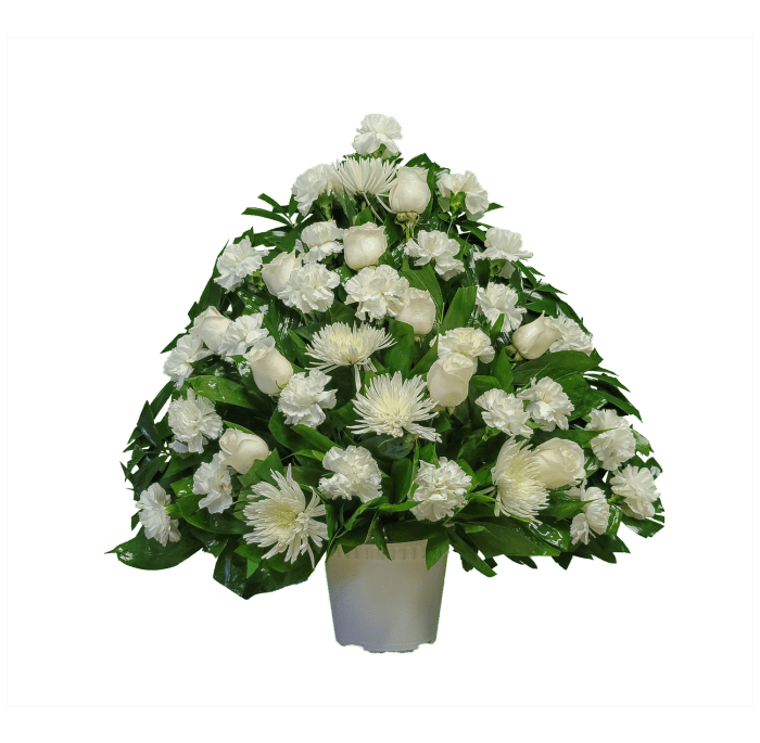 CF-20 Canasta funeral de claveles, spidres y rosas