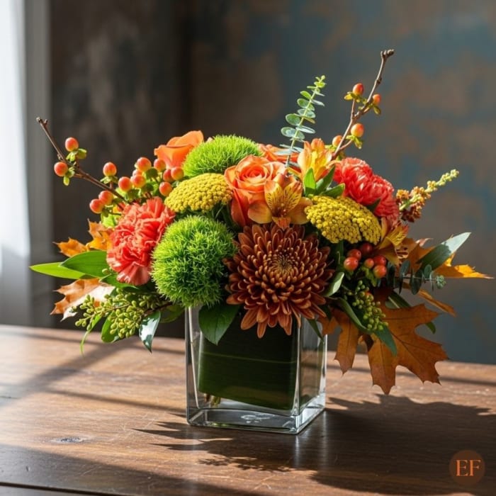 Golden Sky - Autumn Flowers