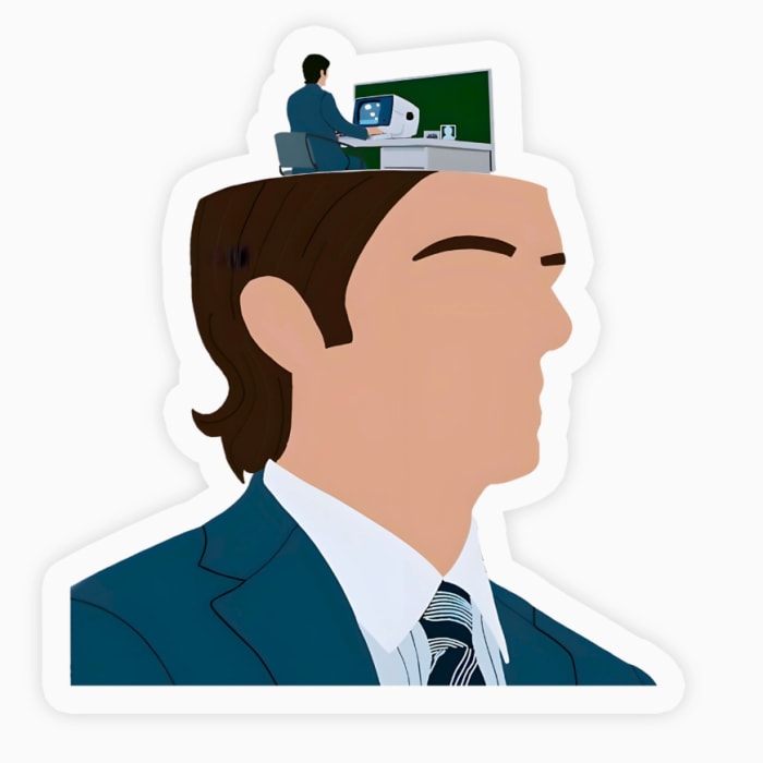 Severance Mark S Innie At Work Severance Vinyl Sticker
