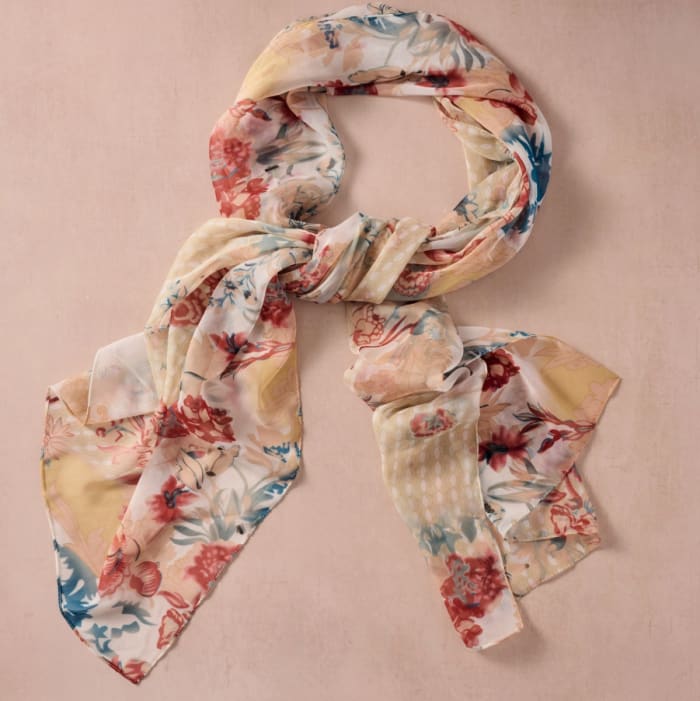 Sharad Floral Chiffon Scarf