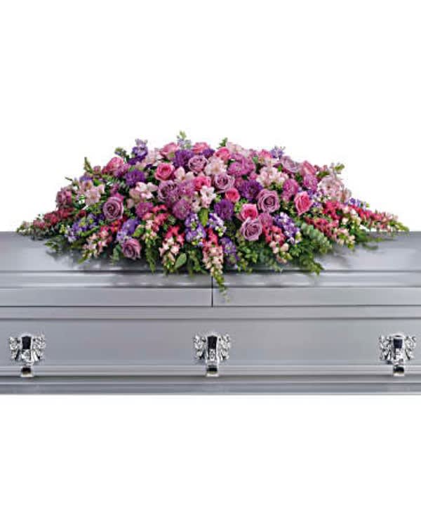 Teleflora’s Lavender Tribute Casket Spray