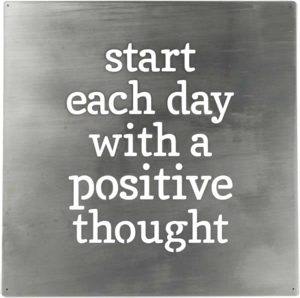 Metal Wall Art – Each Day With A Positive Thought
