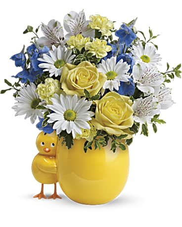 Teleflora’s Sweet Peep Bouquet – Baby Blue