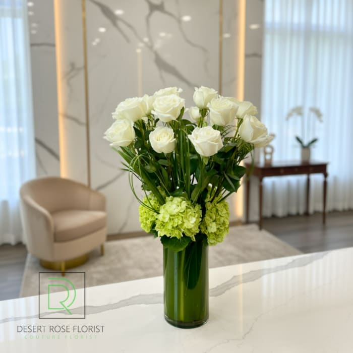 Dozen White Roses