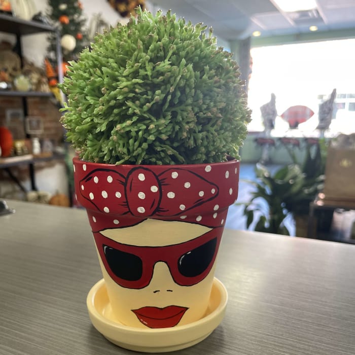 4" Hand Painted Pot