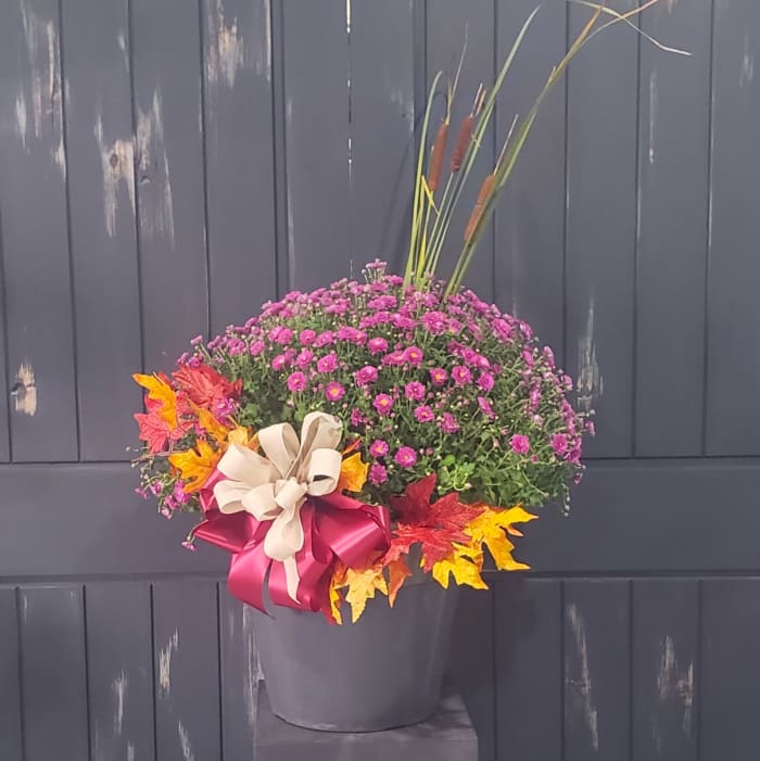 Autumn Mum Porch Pot