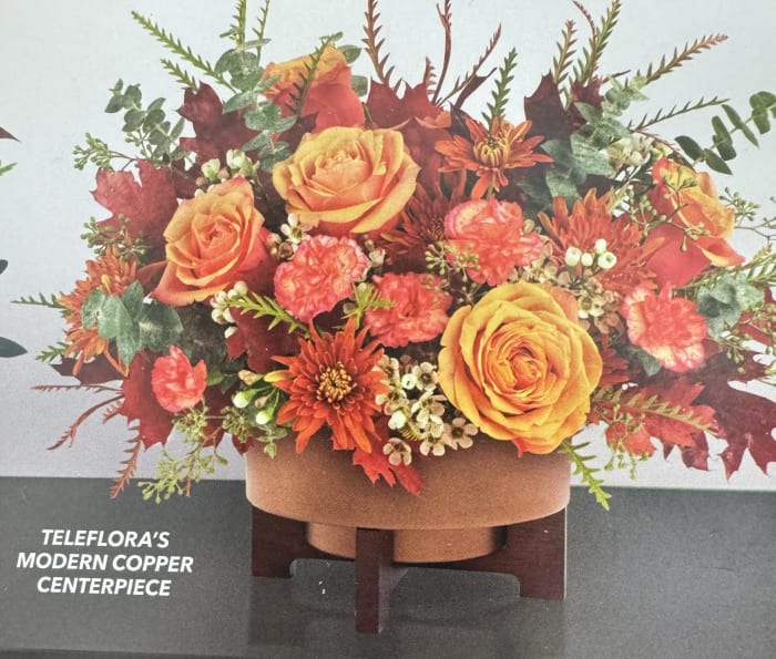 Modern Copper Centerpiece