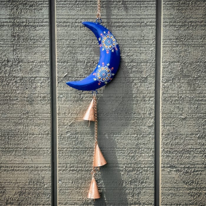 Cosmic Blue Moon Wind Chime