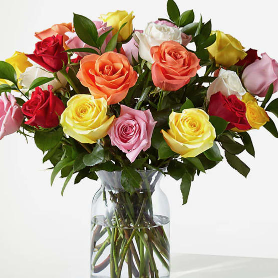 Dozen Mixed Color Roses