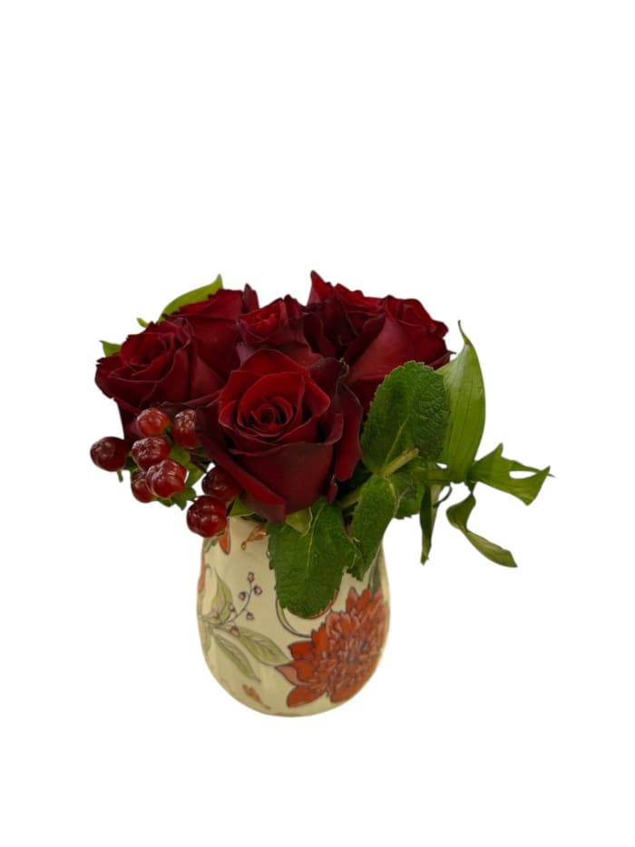 Crimson Charm No Spill Vase