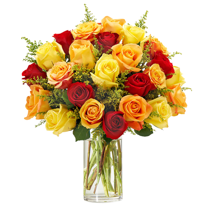 Sunlit Fall Rose Bouquet