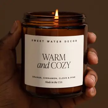 Warm and Cozy 9 oz Soy Candle