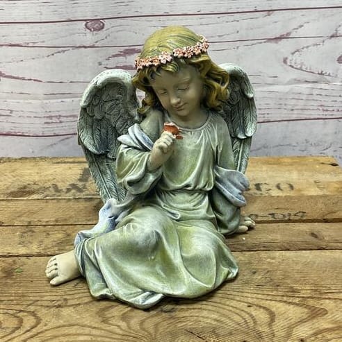 Sitting Girl Angel Figure