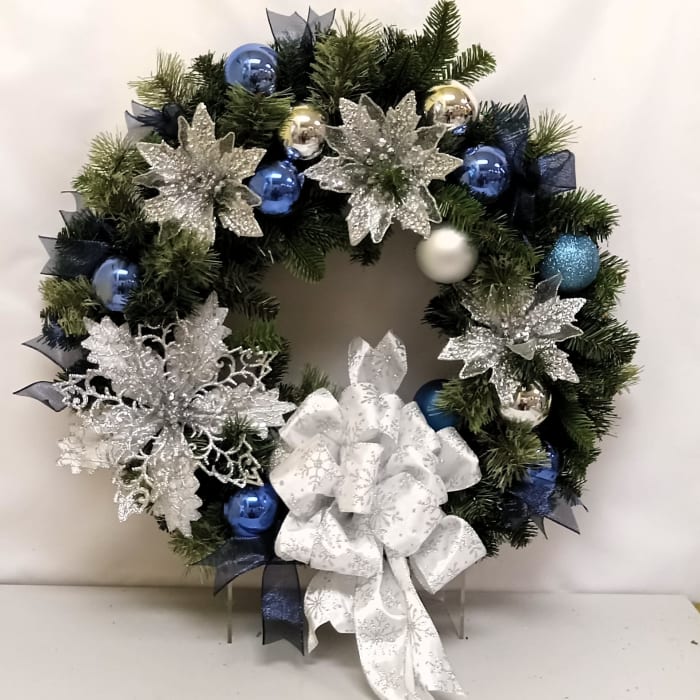Xmas Winter Silk Wreath