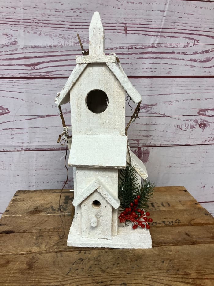Wooden Church Birdhouse