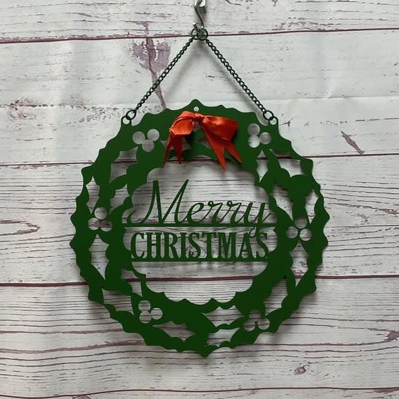 Merry Christmas Metal Garden Flag