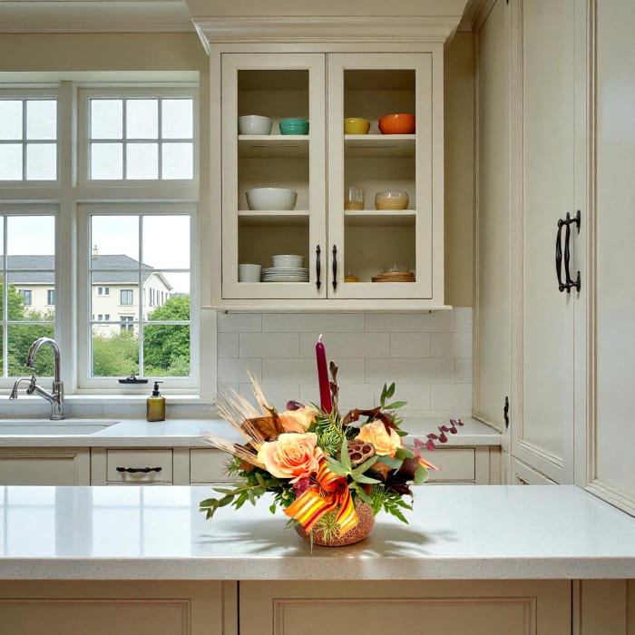 Autumn Rose Glow Centerpiece