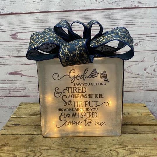 God Saw Memorial Lighted Block