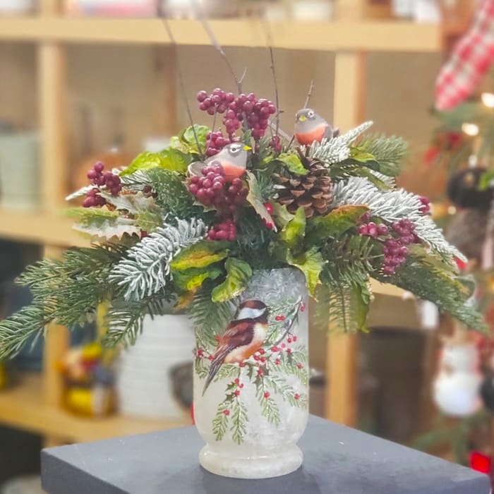 My Little Chickadees Winter Everlasting Artificial Decor