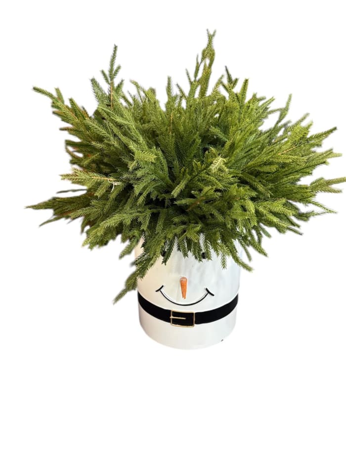Faux Evergreen Showman Planter