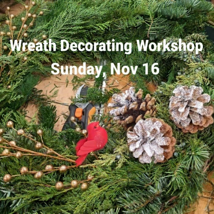 Wreath Decorating Workshop Nov 16