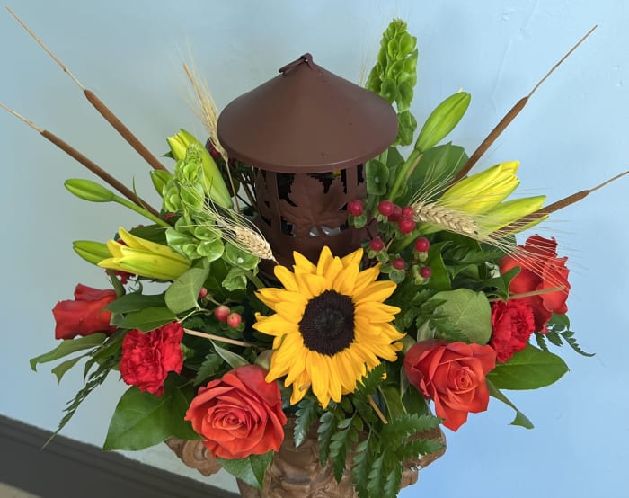 Fall Lantern with Candle