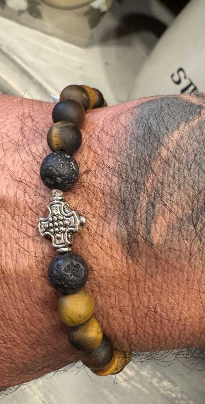 Matt Tiger Eye Men's Bracelet