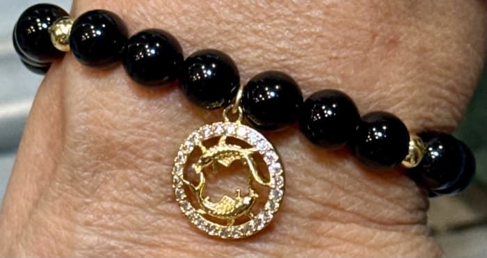 Pisces Black Onyx Bracelet